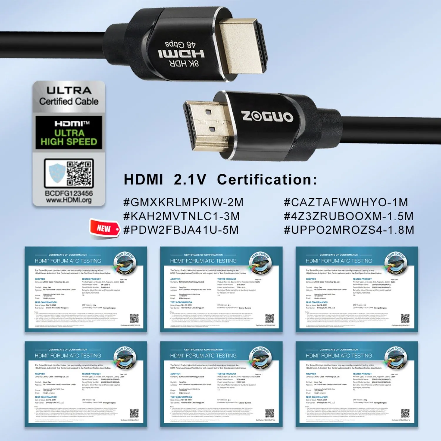 HDMI 2.1 ZG-8KHDAL002-7