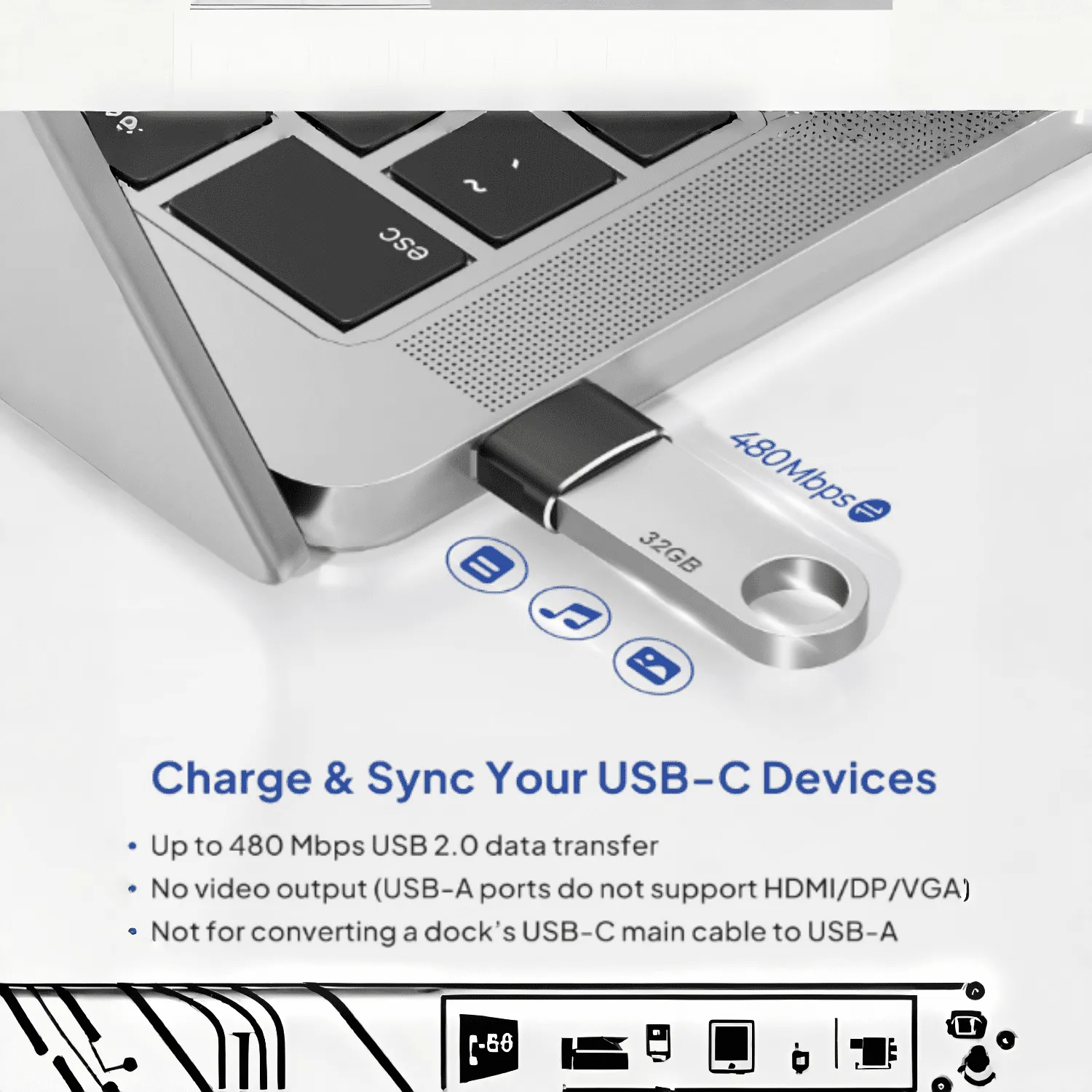 USB A Adapter UA01-4