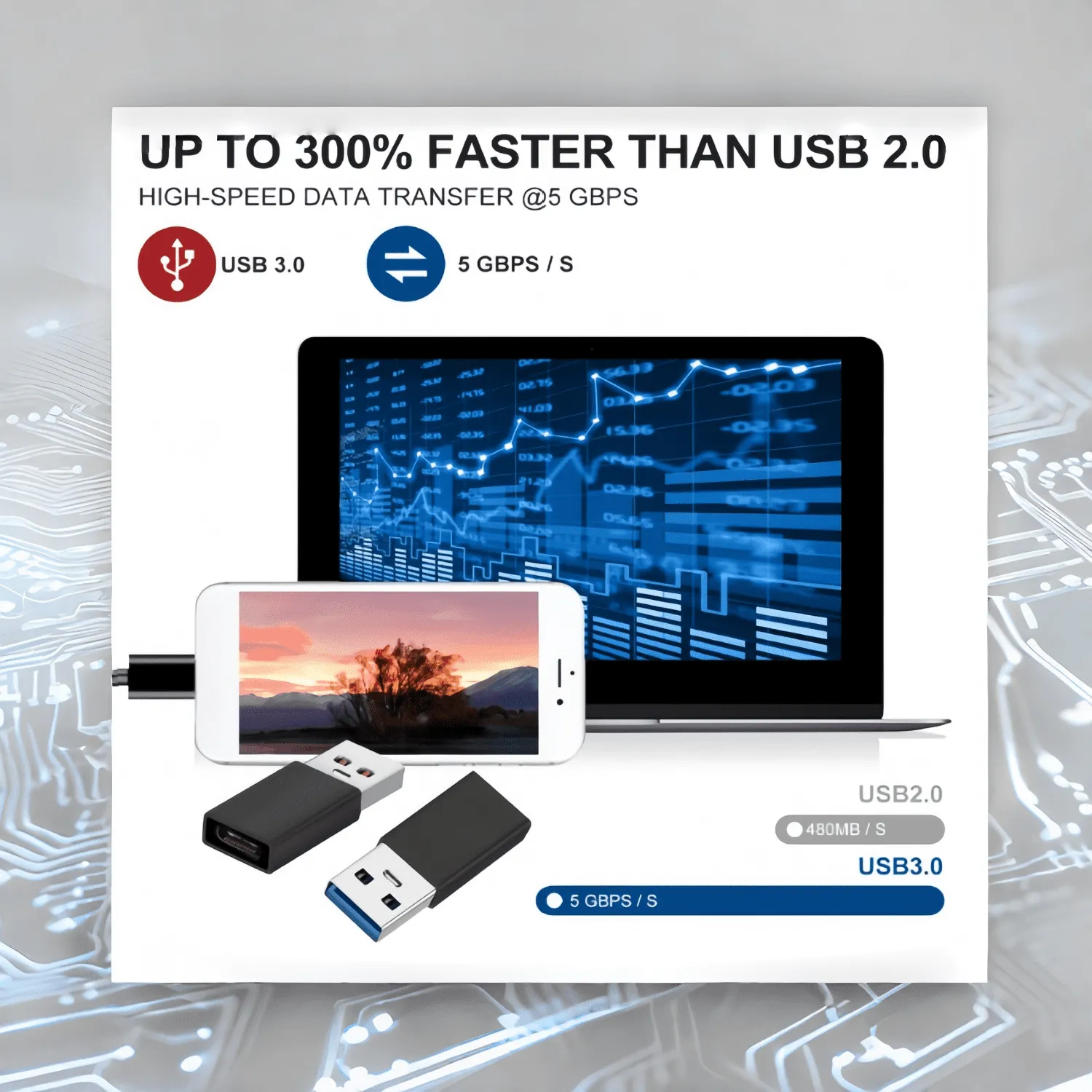 USB A Adapter UA03-4