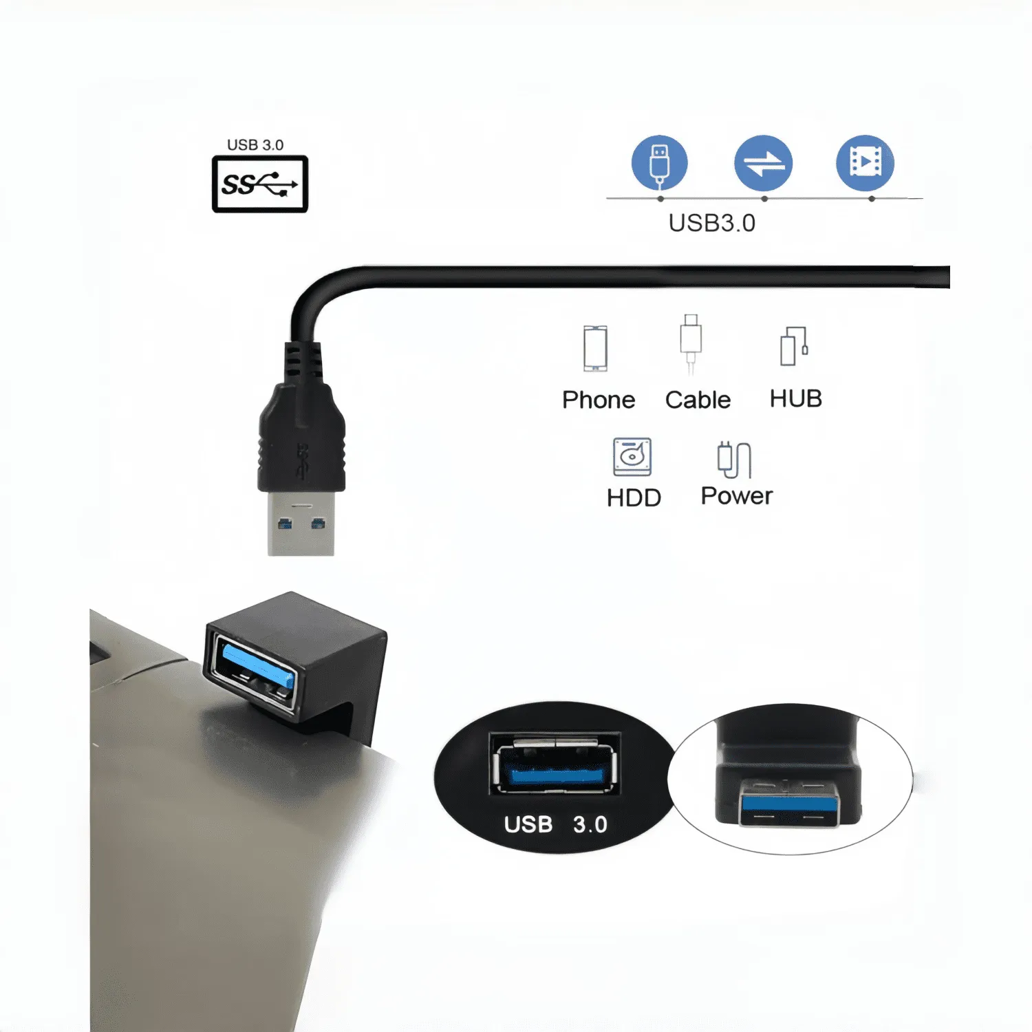 USB A Adapter UA07-4