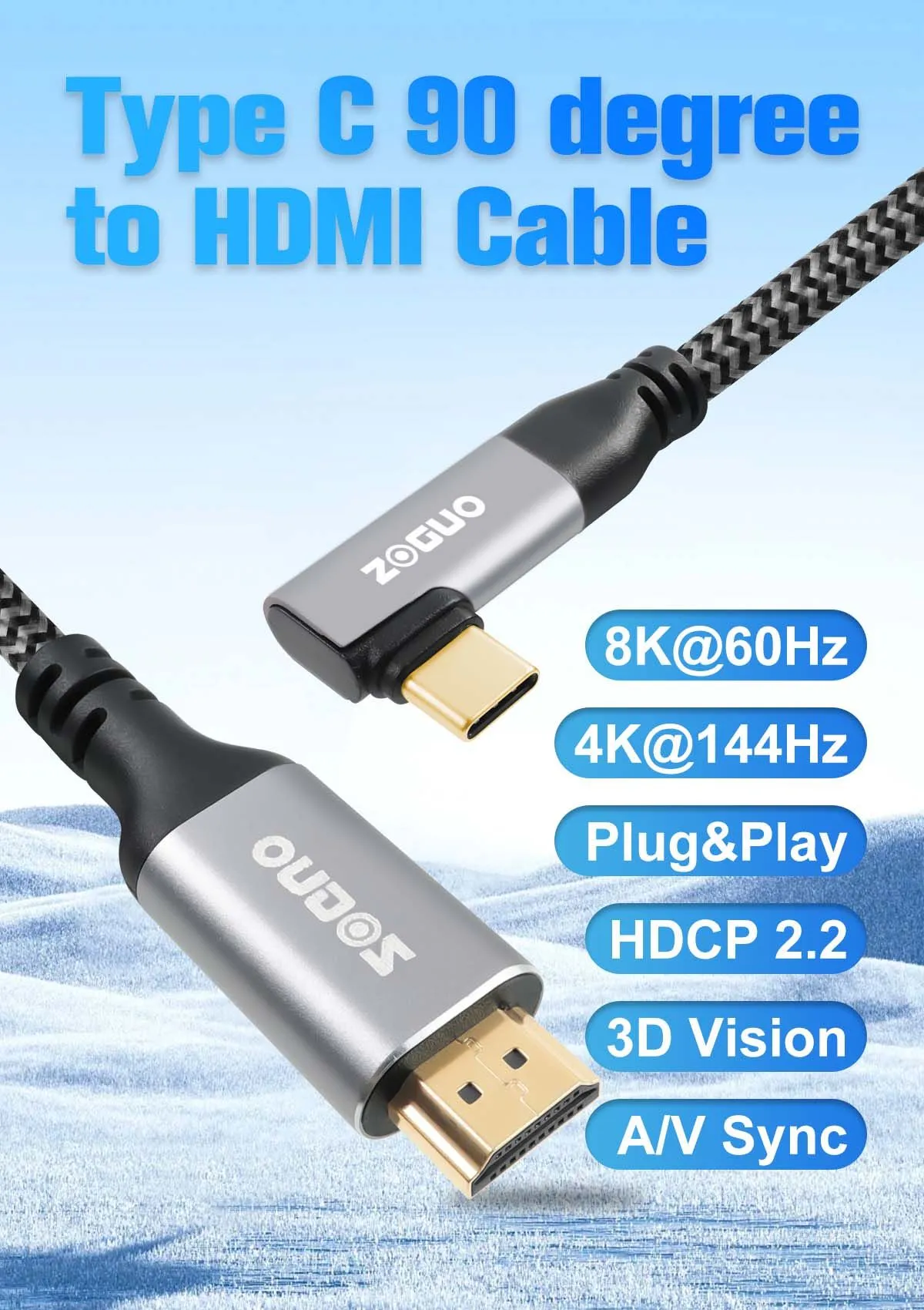 90°TypeC to HDMI ZGUH01-6