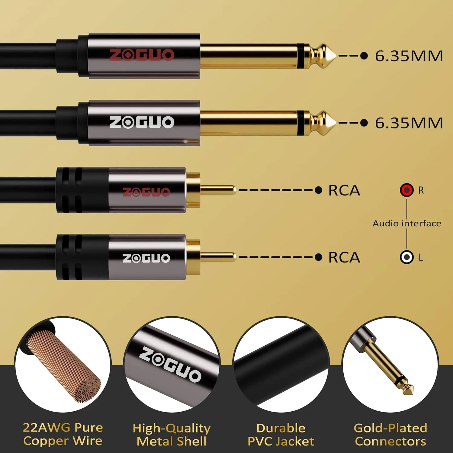 RCA-6.35mm ZG-AVR01-5