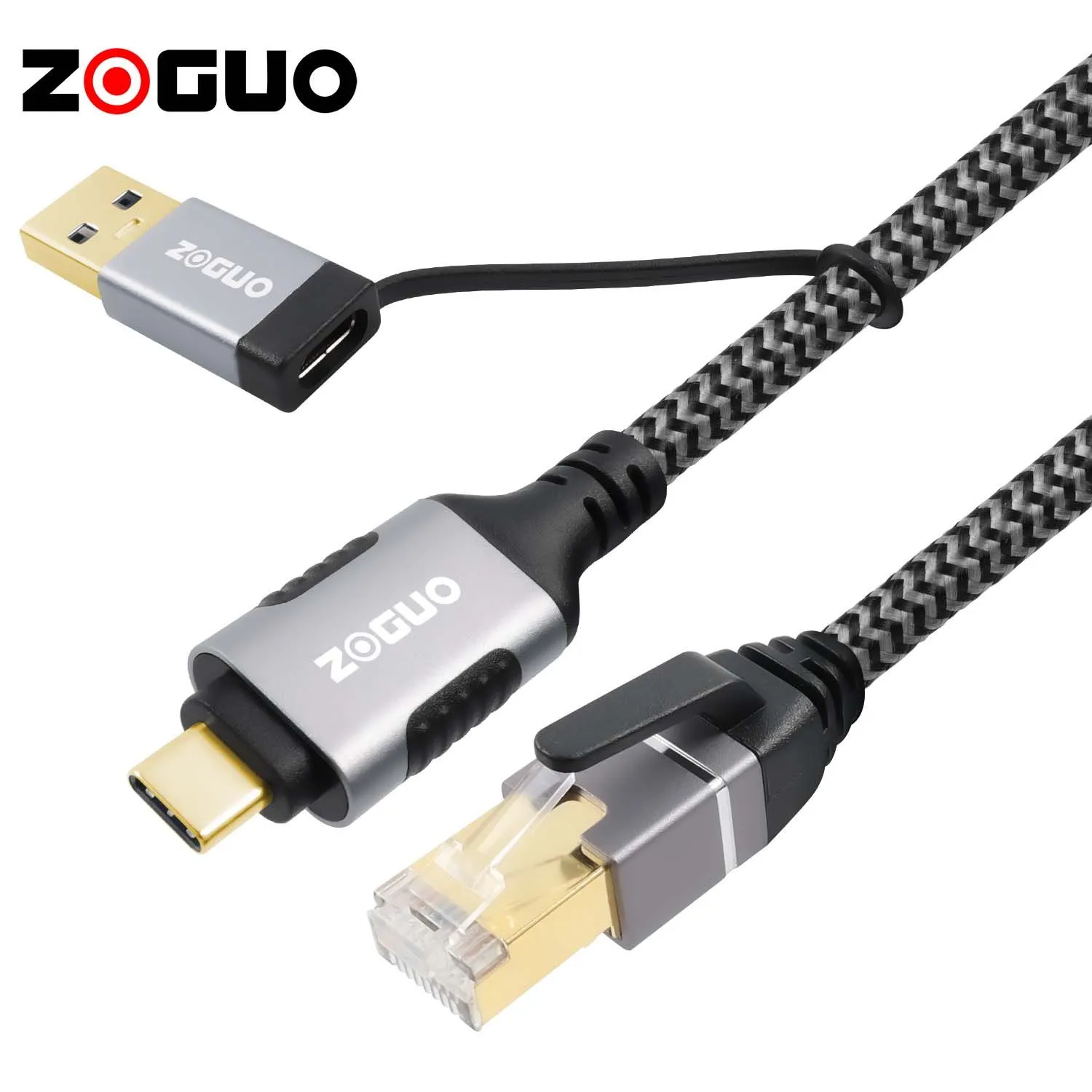 TYPE-C+USB3.0 to RJ45 ZGCR04-1