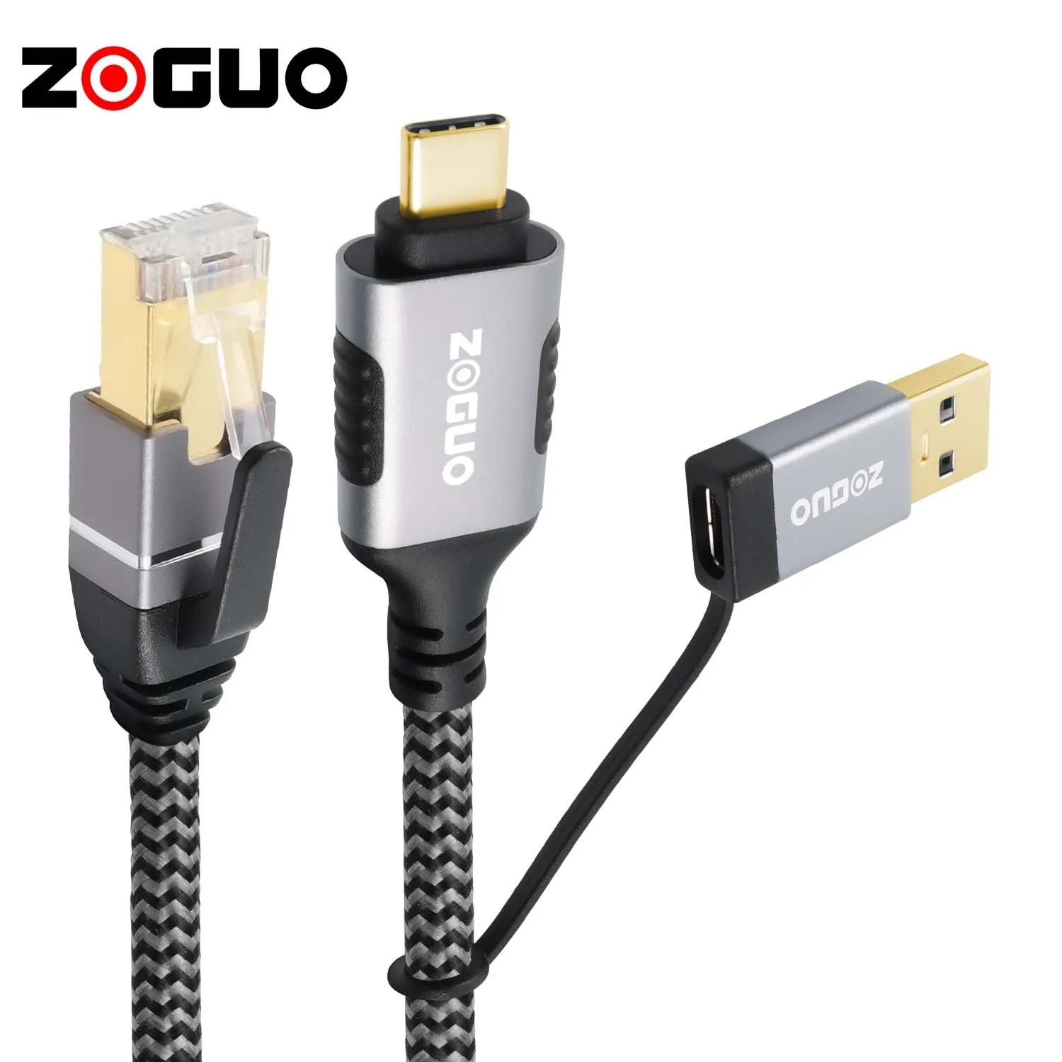 TYPE-C+USB3.0 to RJ45 ZGCR04-2